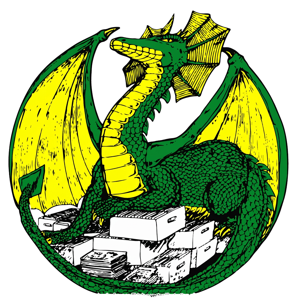 Dragon’s Lair’s green dragon with yellow wings
